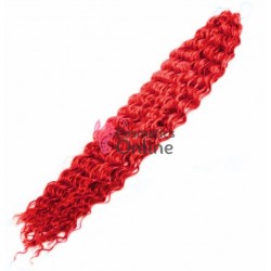 Extensie de par afro Deep Water Wave Twist Crochet de 80 cm Cod ADW12 Rosu Intens